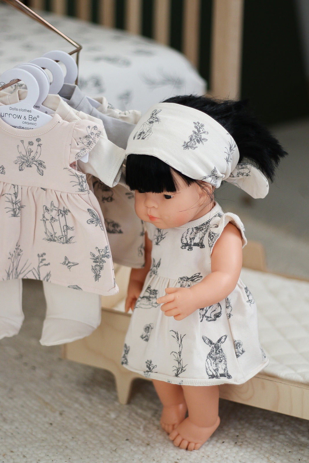 Almond Burrowers Flutter Doll Dress