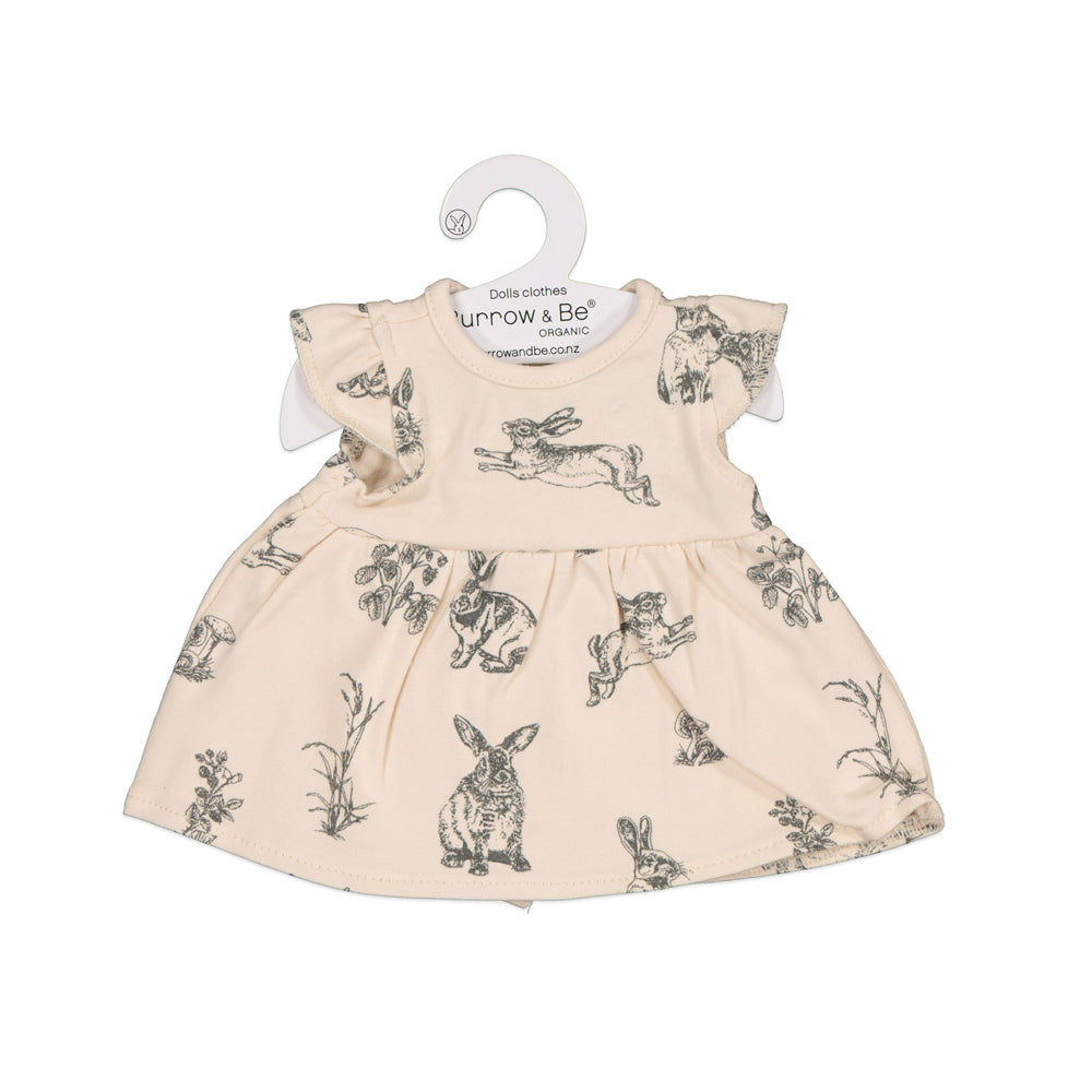 Almond Burrowers Flutter Doll Dress