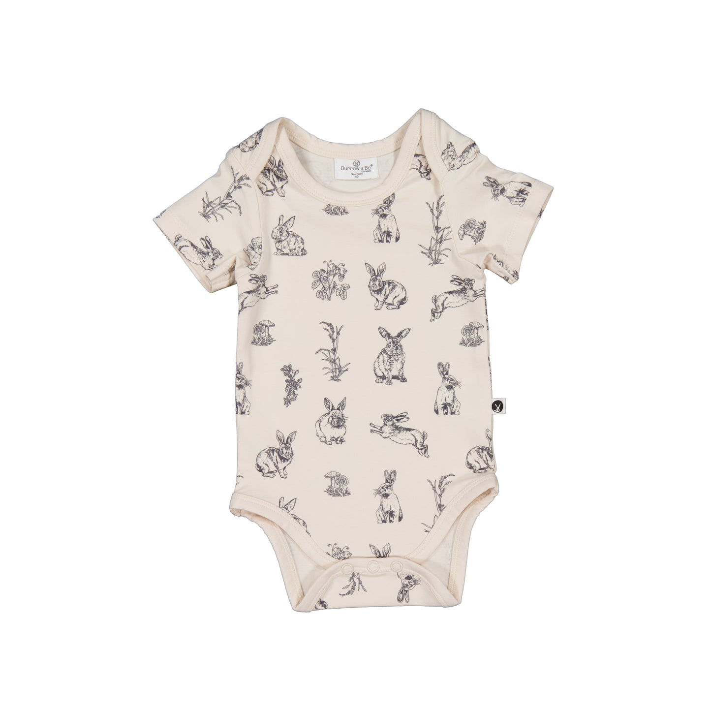 Almond Burrowers Short Sleeve Bodysuit