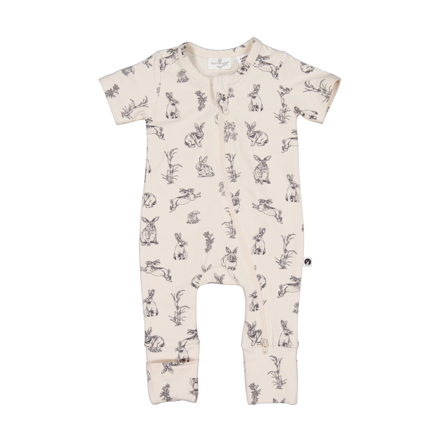 Almond Burrowers Short Sleeve Zip Suit