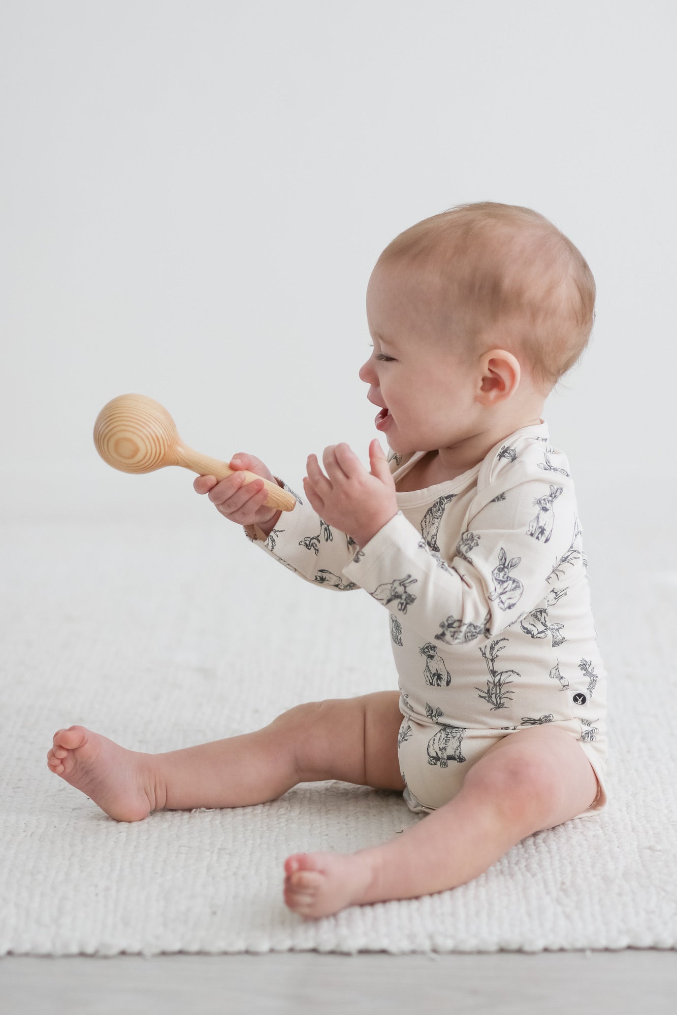 Almond Burrowers Long Sleeve Bodysuit