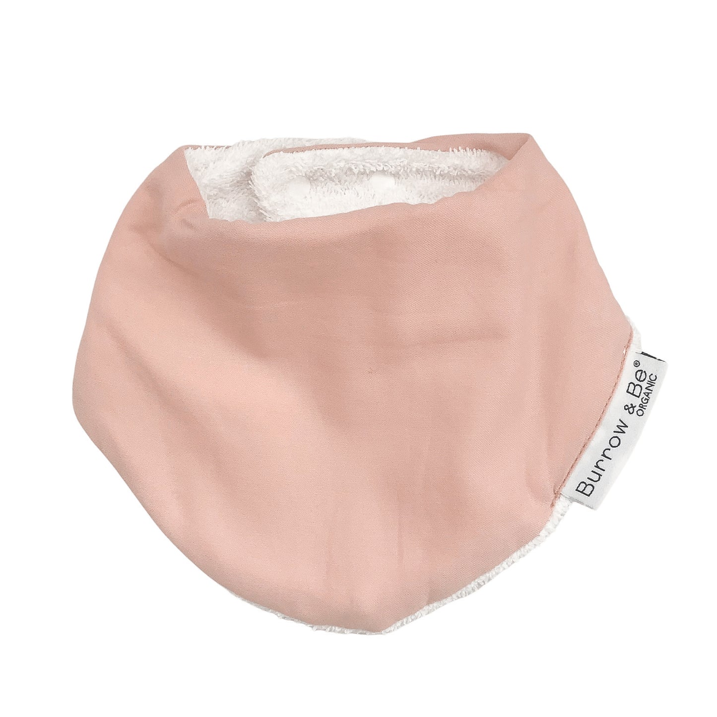 Dusty Rose Baby Dribble Bib by Burrow and Be