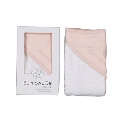 Blush Essential Baby Hooded Towel designed by Burrow and Be