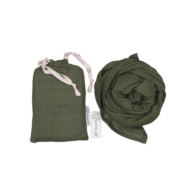 Essential Muslin Wrap in Olive, designed by Burrow and Be