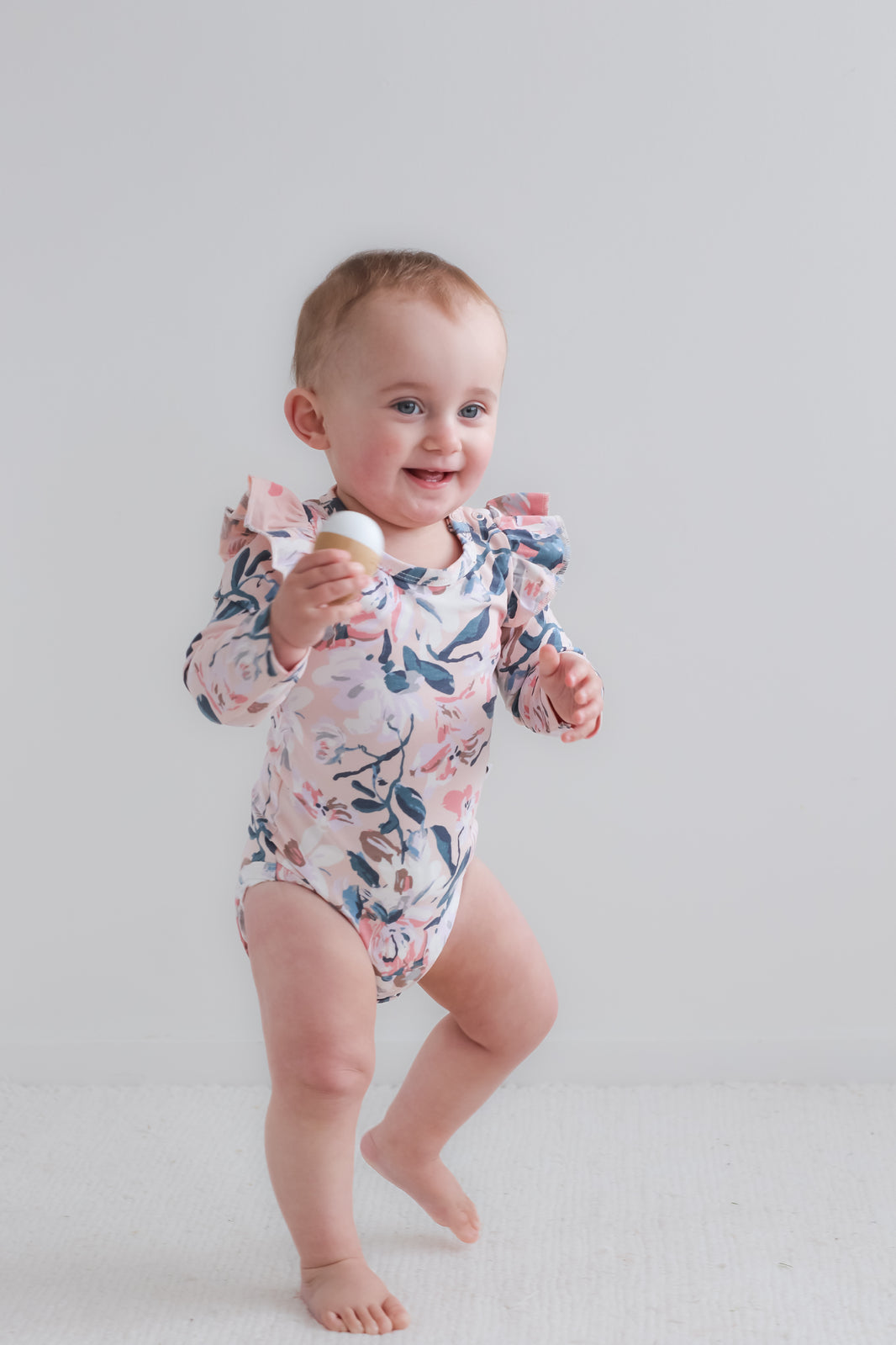 Long Sleeve Flutter Bodysuit - Fleur