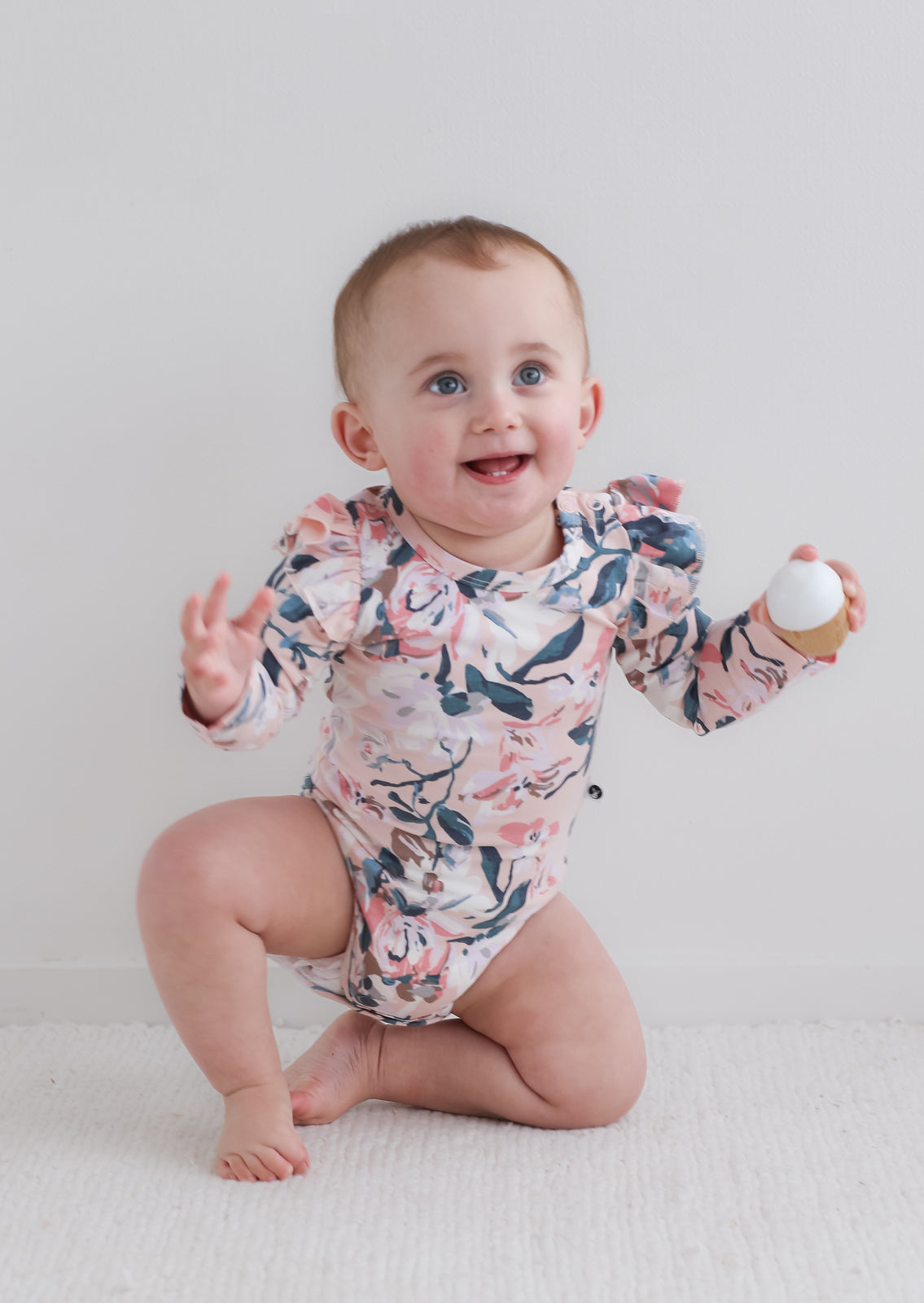 Long Sleeve Flutter Bodysuit - Fleur