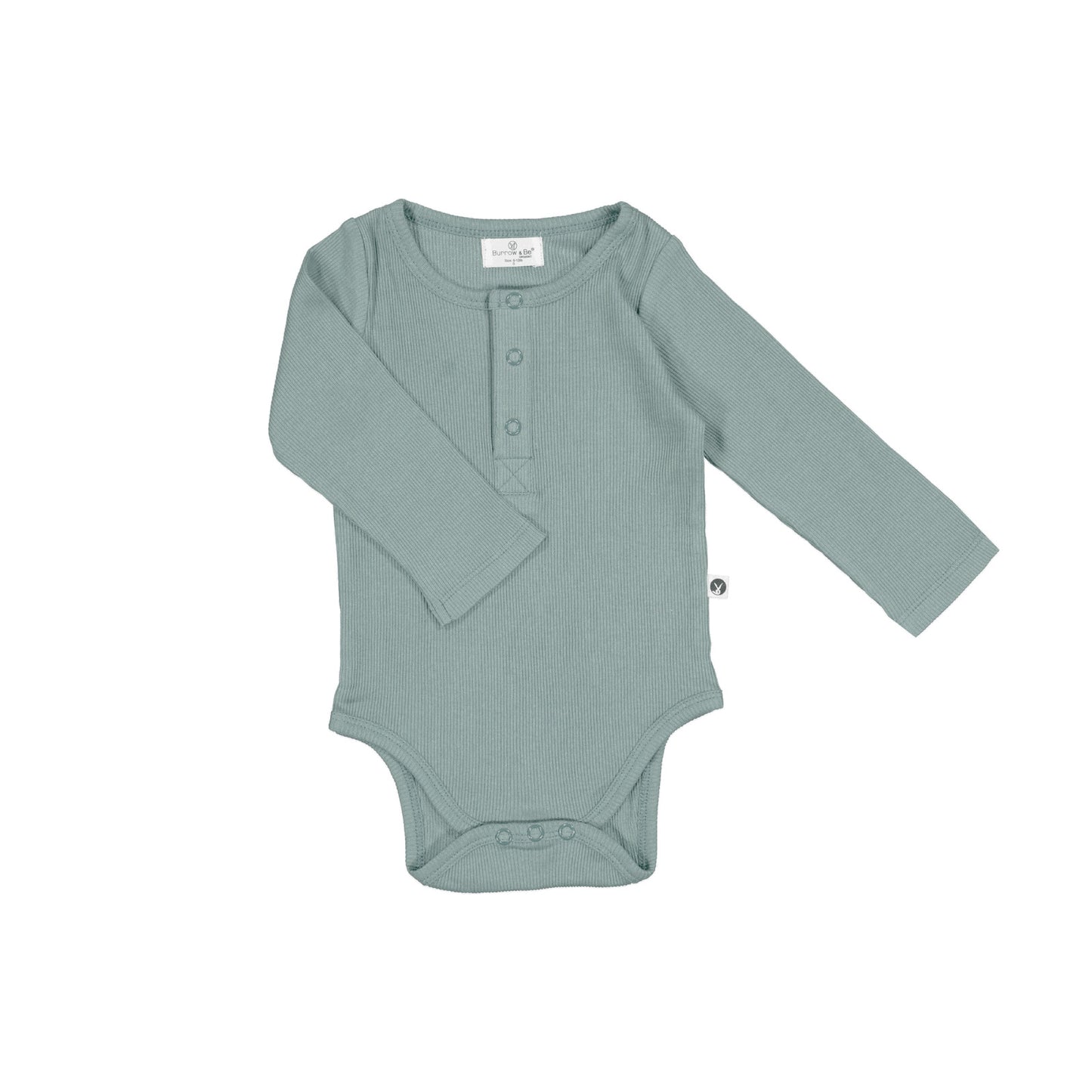 Long Sleeve Henley Rib Bodysuit - Abyss