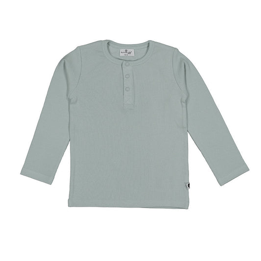 Long Sleeve Henley Rib Top - Abyss