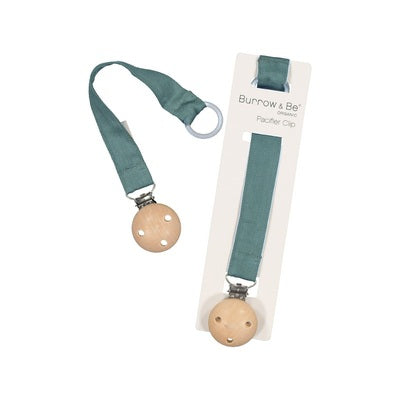 Essential Pacifier Clip in Storm designed by Burrow and Be