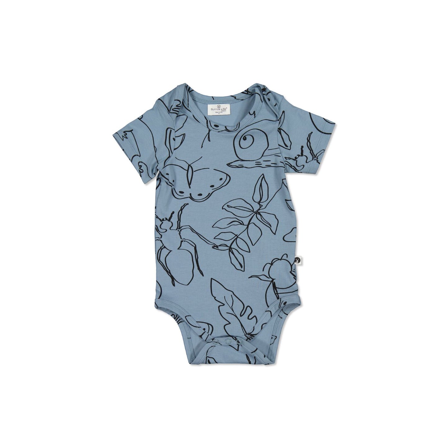 Giant Bugs Short Sleeve Bodysuit, designed by Burrow and Be