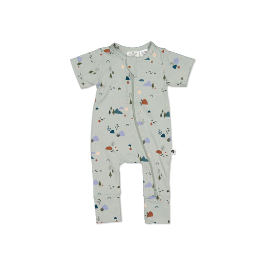 Burrow and Be Garden Treasures Zip Suit - Short Sleeve