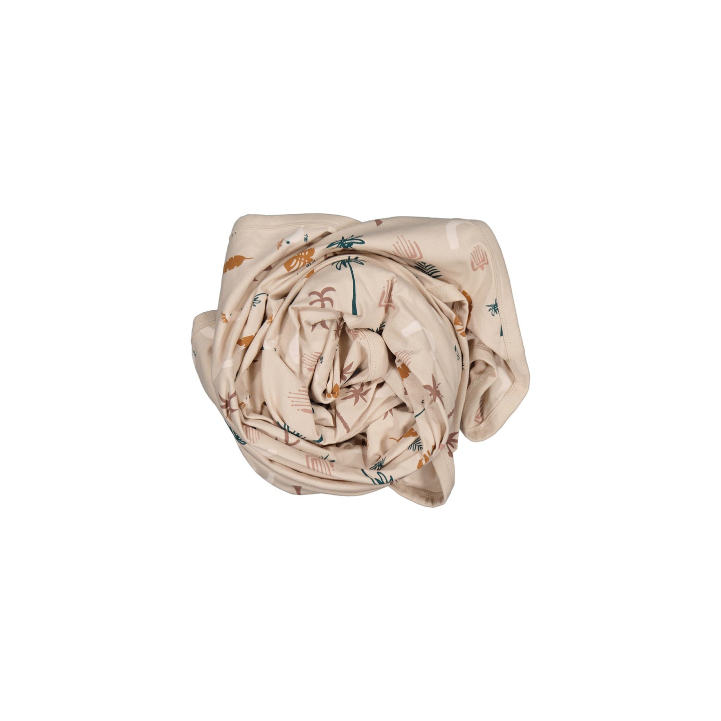 Jungle Stamp Stretchy Swaddle, designed by Burrow and Be