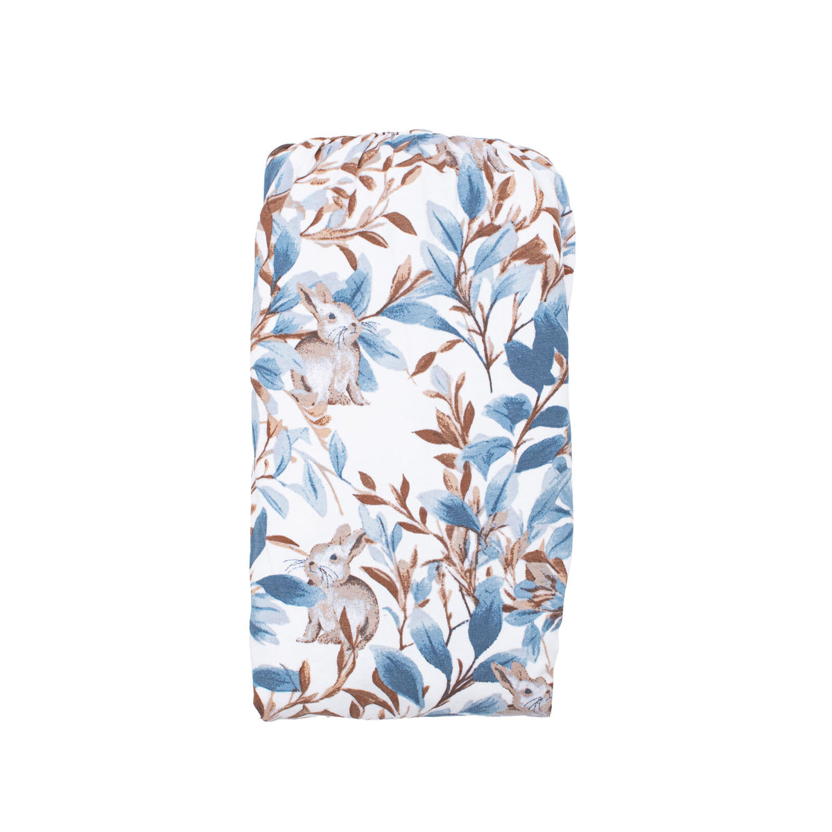 Eden Stretchy Swaddle by Burrow and Be featuring foliage and hidden bunny print