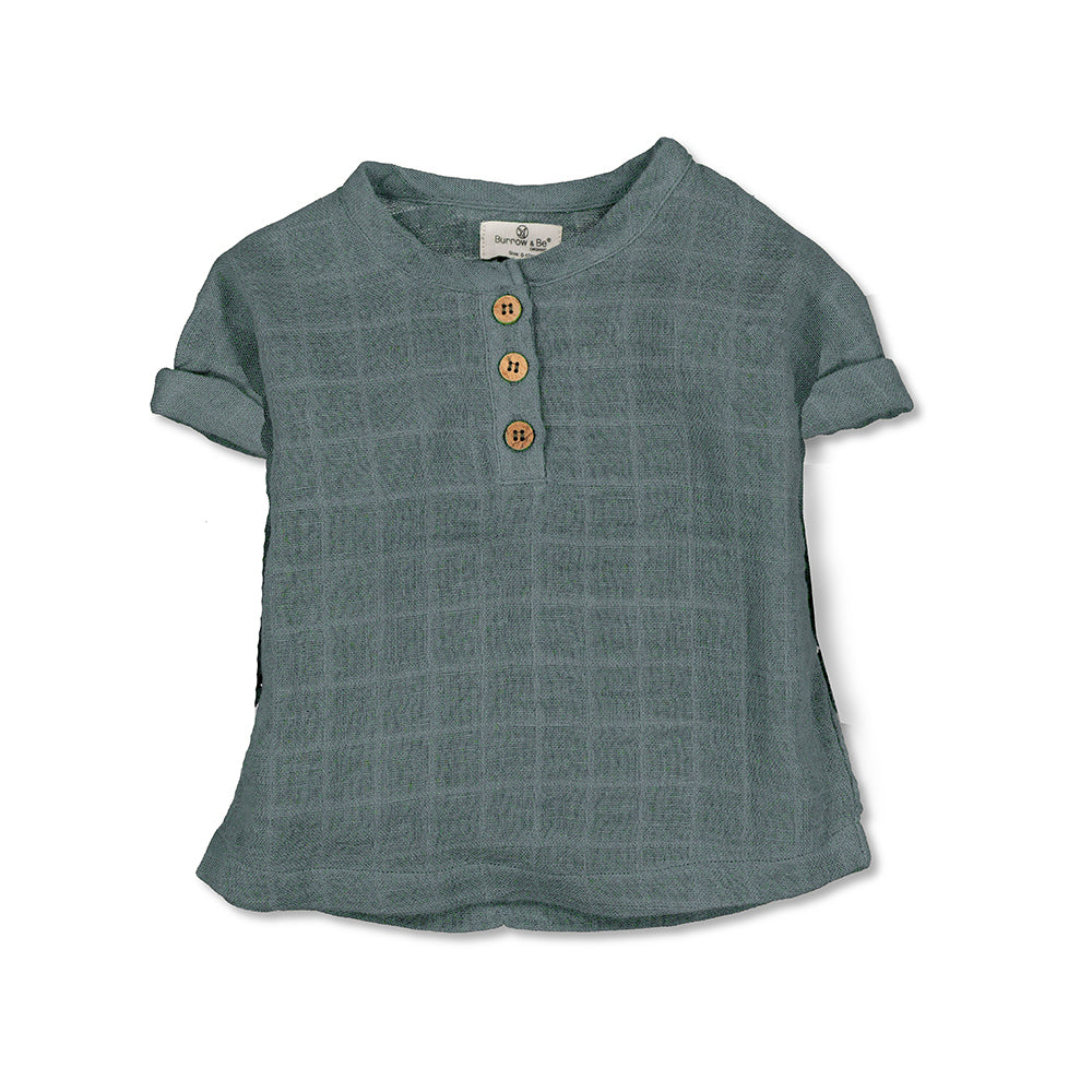 Jasper Muslin Top in Storm, designed by Burrow and Be