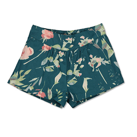 Green Leavings Lyla Shorts, designed by Burrow and Be