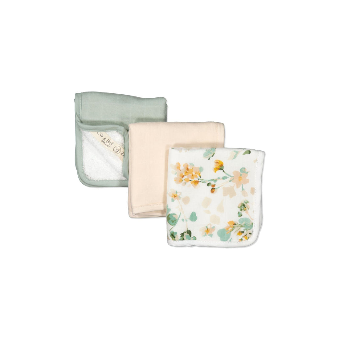 Spring Melody organic cotton wash cloth set for washing baby clothes, Burrow and Be Singapore