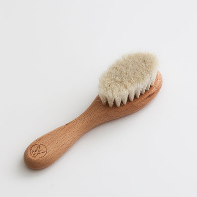 Beech Wood and Goat Hair Baby Brush from Burrow and Be