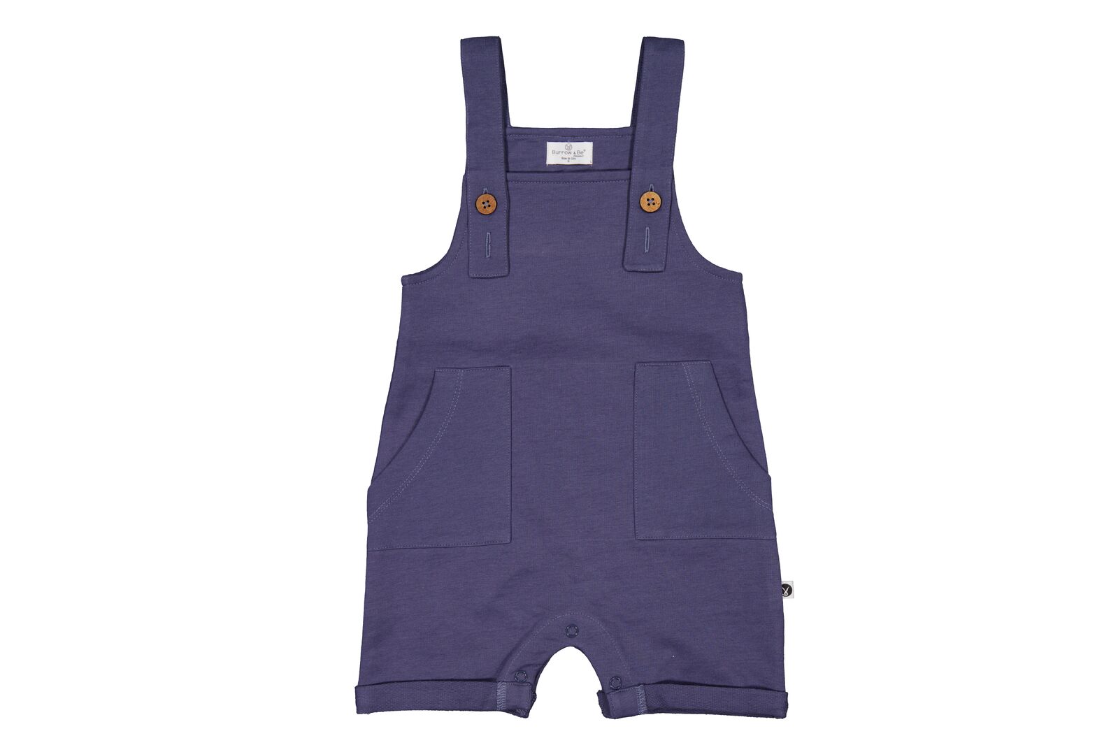 Purple children's overalls on a white background