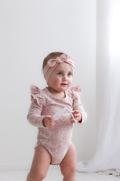 Long Sleeve Flutter Bodysuit - Botanichaos