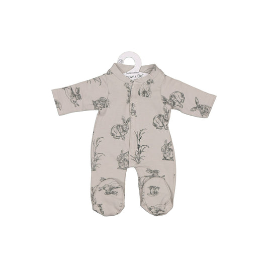 Grey Burrowers Doll Sleep Suit