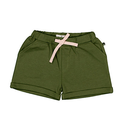 Terry Knit Baby Shorts in Forest Green, designed by Burrow and Be