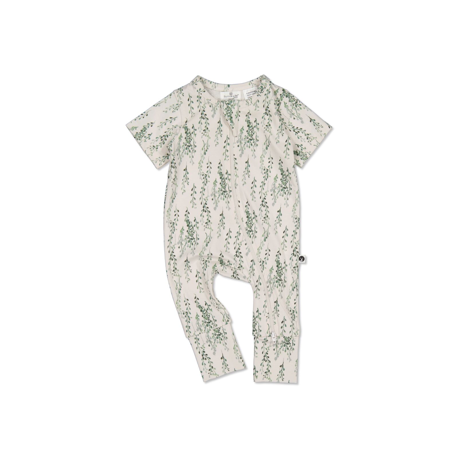 Burrow and Be String of Pearls Zip Suit - Short Sleeve