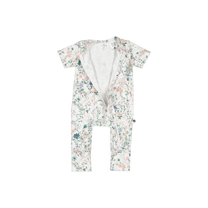 Burrow and Be Wildflower Zip Suit - Short Sleeve open view