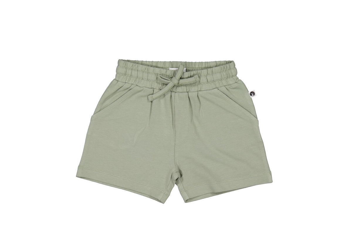 Seagrass Boys Shorts by Burrow and Be in earthy green