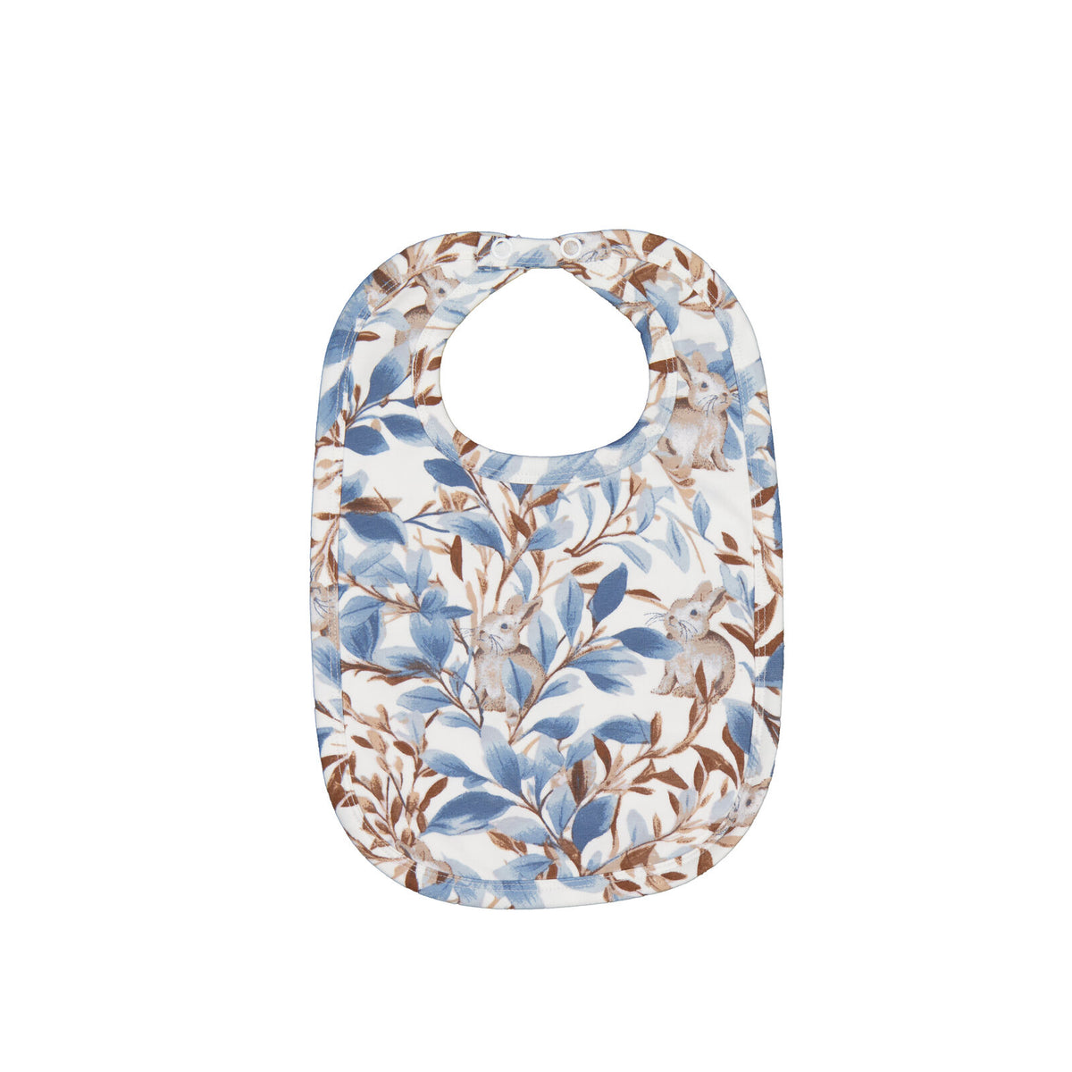 Eden Snuggle Bib by Burrow and Be featuring foliage and hidden bunny print