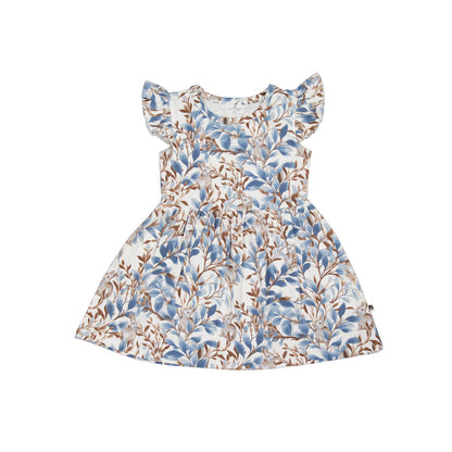Eden Flutter Dress by Burrow and Be featuring delicate foliage and hidden bunny print