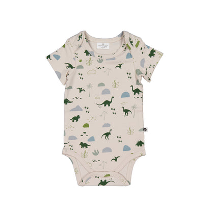 Jurassic Roam Short Sleeve Bodysuit by Burrow and Be